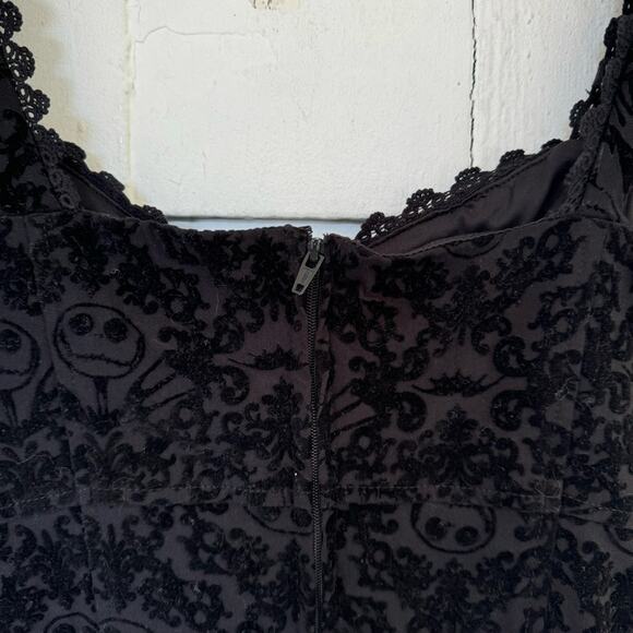 Disney The Nightmare Before Christmas Flocked Tank Dress Black size Large - Picture 9 of 12